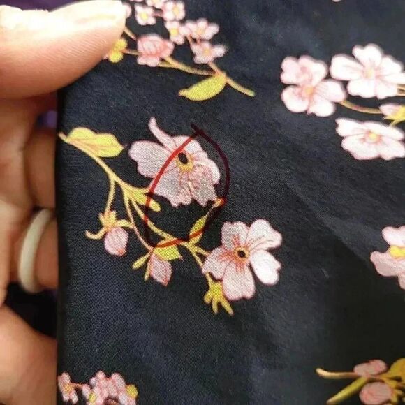 Les Reveries Women's Black & Pink Floral Silk Open Back Dress - Picture 16 of 16